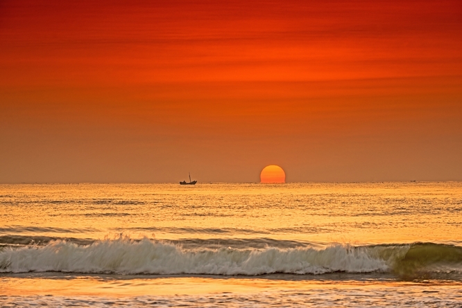 二等獎 七公司 趙天林 風(fēng)將菱唱遠,舟帶夕陽孤.jpg